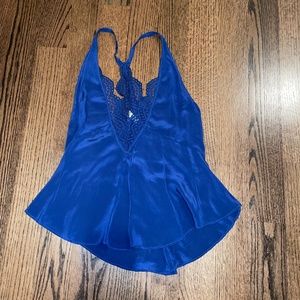 Free People Blue Lace Tank